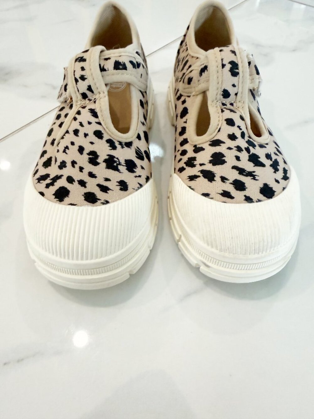 Wonder Nation Toddler Girls Mary Jane Chunky Strap Casual Shoes Animal Print 11 - Picture 4 of 10